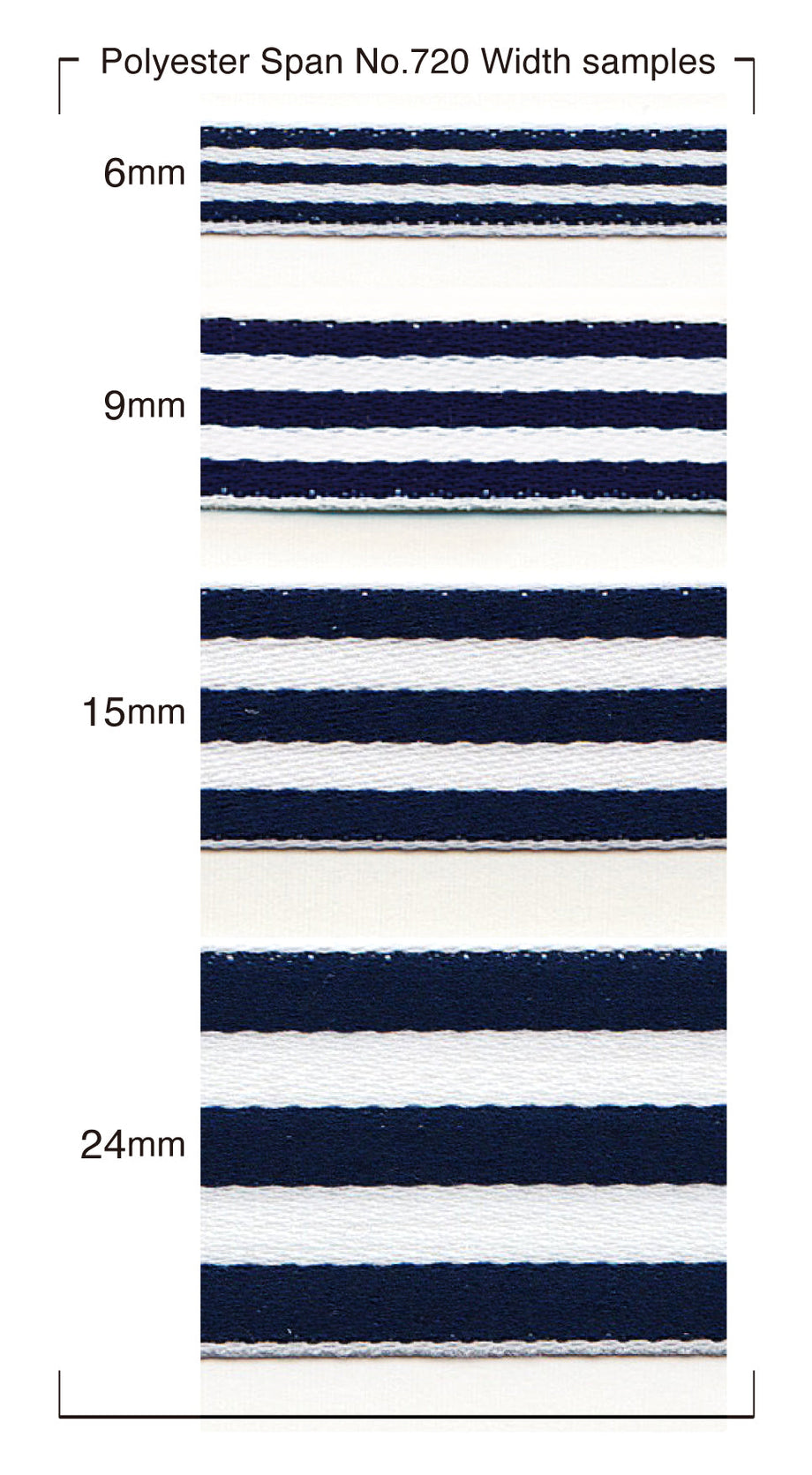 平様 PSスパン No.720 | 幅24mm | ストライプ | ライン| ストライプ リボン