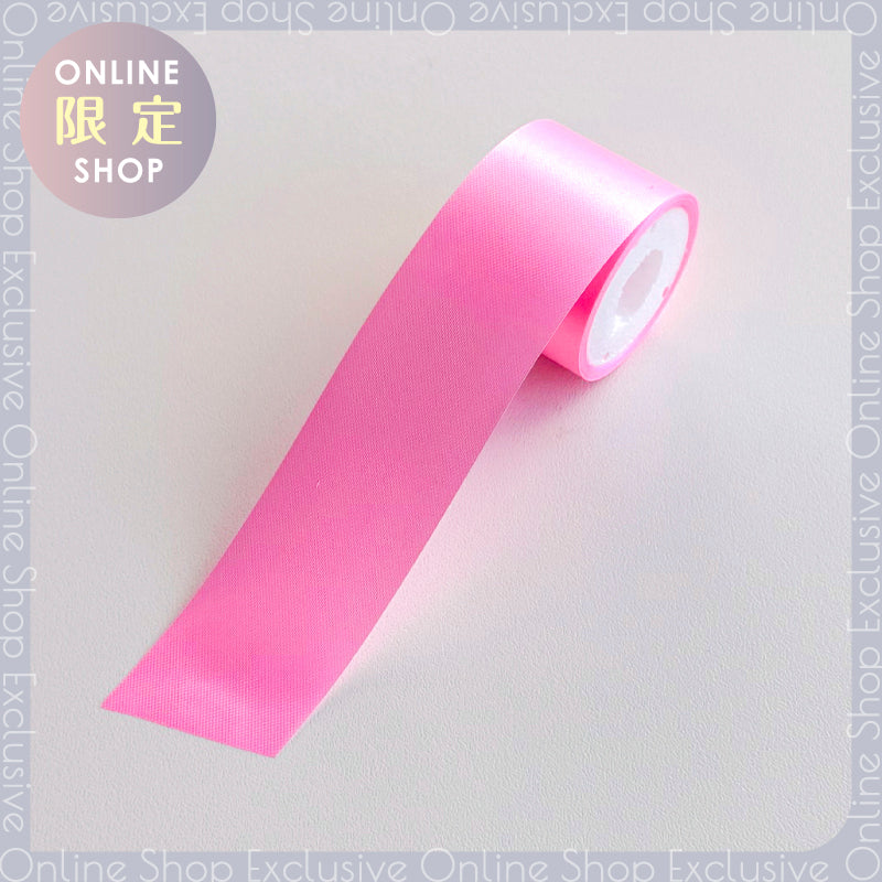 フローラルリボン　　ピンク フローラ サテン | 幅36mm | 3m巻 | 撥水 | 花材 | フレンチボウ