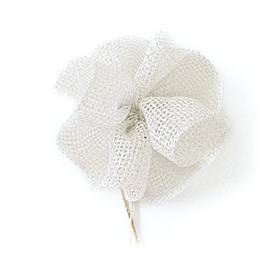 リネンフラワー 176 | 幅40mm | フラワーリボン | 天然素材 | リネン