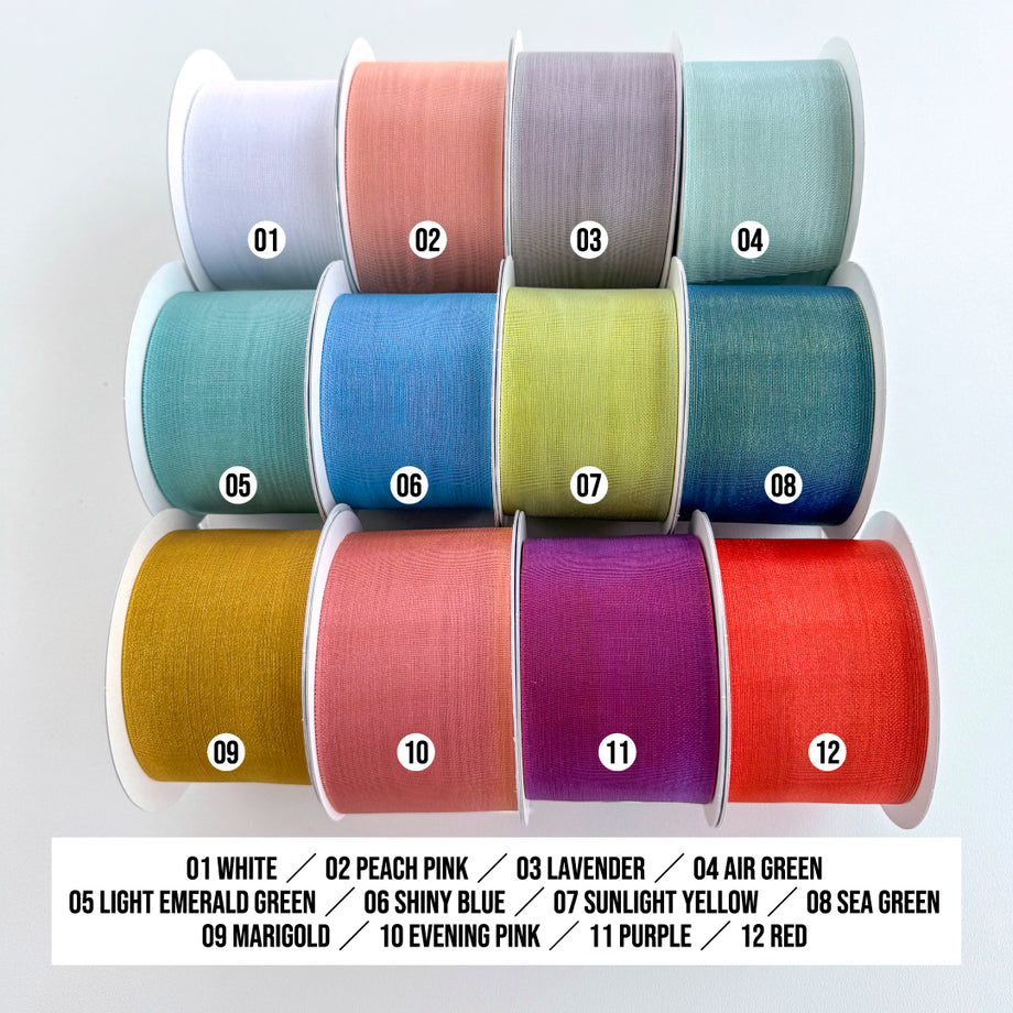 チューブリボン | 幅55mm | 袋状 | オーガンジー – 川崎リボン公式